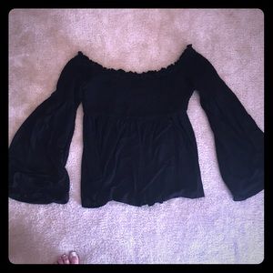 Strapless cotton tee